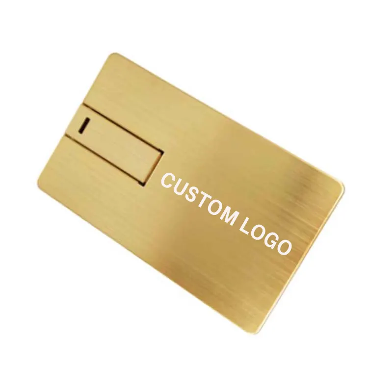 Promoción regalos de empresa aleación de aluminio tarjeta de crédito USB memory stick logotipo personalizado pen drive Tarjeta de metal dispositivo USB flash drive
