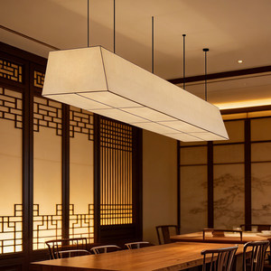 Rectangular Pendant <b>Light</b> E27 Led Anti Glare For <b>Dining</b> Room Cafe Restaurant Counter - Product Image 2