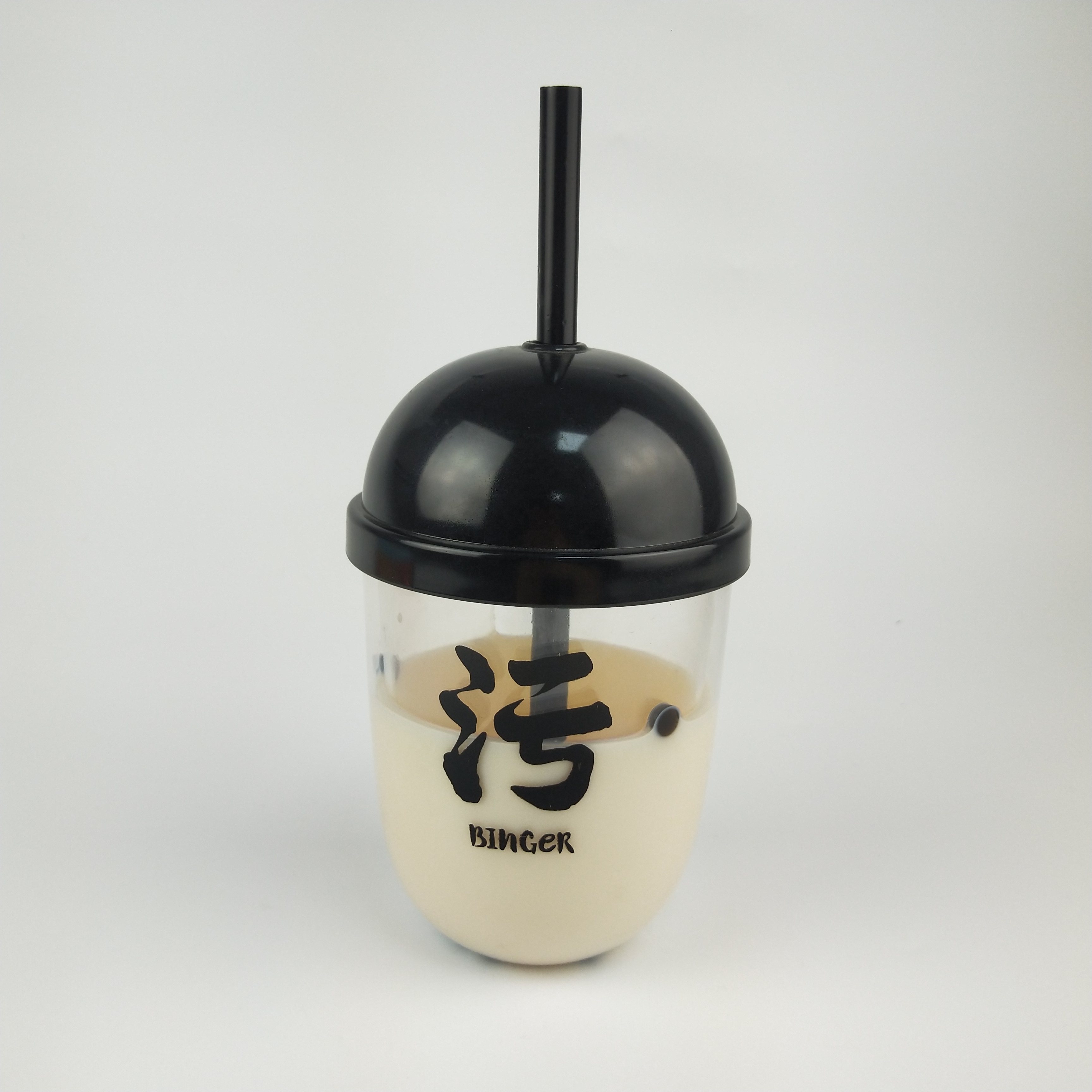 Прозрачная акриловая кружка, чашки с двойными стенками и крышкой, изолированные многоразовые Пузырьковые чайные пластиковые стаканы