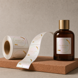 Etiquetas Personalizadas de <span class=keywords><strong>Papel</strong></span> de Arte para Botellas de Aceite Esencial, Resistentes al Aceite, Troqueladas, con Lámina Dorada, de Lujo, en Cualquier Tamaño, Brillantes, de Fábrica - Product Image 2