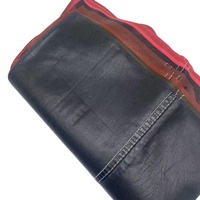 Tissu d'habillement élastique imperméable imprimé lavé, simili cuir PU pour robes et vêtements