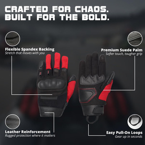 Guantes de Motocicleta con Pantalla Táctil para Seguridad en Carreras, Guantes de Motocicleta Personalizados OEM, Guantes de Motocicleta de Cuero Genuino para Hombre - Product Image 5