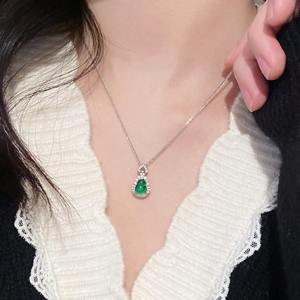 Collier pendentif en argent pur S925 simple pour femmes, été, exquis, délicat, de forme géométrique, pendentifs personnalisés, charmes fins - Product Image 3