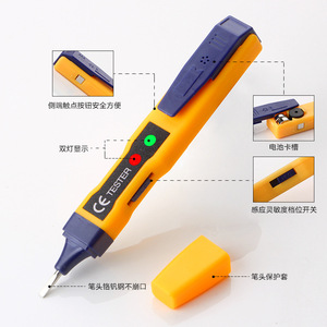 Inductive Test Pen 12-1000V Dual Led Display Single Phase <b>Voltage</b> <b>Detector</b> With Adjustable Range For Electrical Testing - Product Image 2