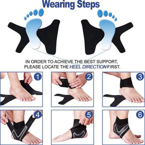 Soutien de la cheville de récupération Orthèse de compression respirante en néoprène Sports Protect Elastic Strain Foot Sleeve - Product Image 6