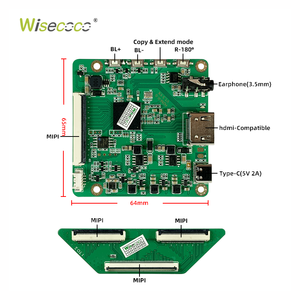 Wisecoco 10,1 дюймов 1280*800 Портативный сенсорный экран монитор двойной комплект ЖК-дисплей модуль с расширенным режимом - Product Image 3