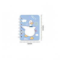 A7 Mini carnet spirale adorable et créatif, portable, pratique, format poche, pour l'école, avec motifs de dessins animés, idéal comme cadeau