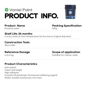 Pintura de Látex Blanca Resistente a los Álcalis, Imprimación para Paredes, Pintura para Construcción a Base de Agua para Aplicación <span class=keywords><strong>con</strong></span> Brocha, Revestimiento Líquido - Product Image 5