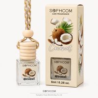 Luxe vloeibare 8ml hangende autoluchtverfrisser glazen fles houten dop parfum natuurlijke verdamping langdurige geurverspreider