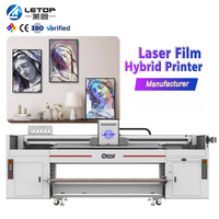 Imprimante jet d'encre grand format LETOP 1900MM, imprimante industrielle UV à rouleaux, équipement d'impression laser sur film, imprimante hybride UV
