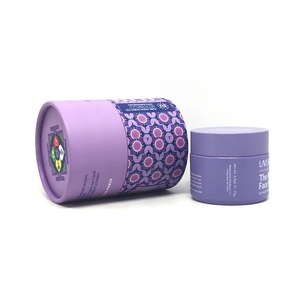 Custom Logo 2oz 50ml Dark Purple Glass Jars Matte Plastic Lid Cosmetic Cream <b>Container</b> for Cosmetics - Product Image 3