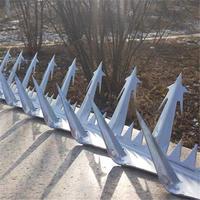 Barrière de sécurité haute performance anti-escalade à pointes en forme de dents de requin pour clôture résidentielle, finition poudrée
