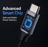 Cable USB 3.1 Gen2 Tipo C a Tipo C, Carga Rápida PD de 100W, Sincronización de Datos de 10Gbps, Salida de Video 4K, Nylon Trenzado con Chip E-Marker
