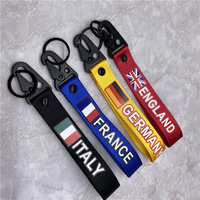 Porte-clés personnalisé avec logo, cordon avec boucle en métal noir robuste, style de sangle courte classique, porte-clés personnalisé, porte-clés