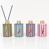 Mescente Bouteille en verre décorative de luxe Parfum liquide écologique Diffuseur de roseau Désodorisant avec fonction de parfum