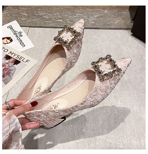 Punta a punta di diamante alla moda stile elegante scarpe basse femminili <span class=keywords><strong>tacchi</strong></span> a pantofola per le donne - Product Image 5