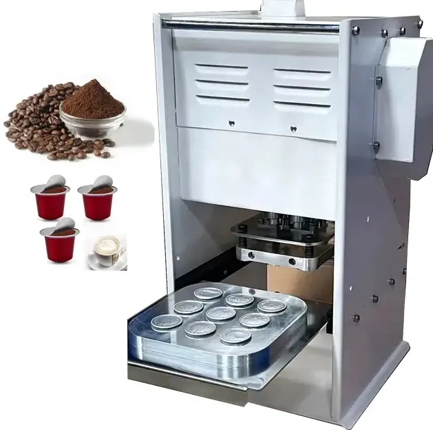 Máquina manual de selagem a quente para cápsulas de café, copo K, 37 mm de diâmetro e 15 ml, ideal para uso na indústria, com efeito,