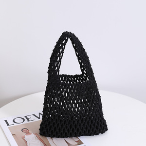 Fashion Single Open Portable Cotton String Knitting <strong>Fruit</strong> Net Mesh <strong>Tote</strong> Bag for Women - Product Image 6