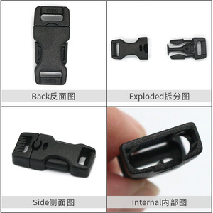 Hebilla de seguridad A519, cierre de plástico de 8 mm de diámetro interior para red de cuna de bebé, no tóxico - Product Image 3