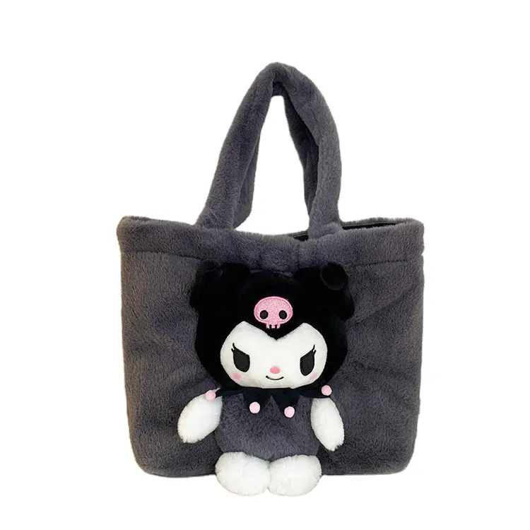 DHF Kawaii Sanrioed neue Plüschtasche Anime Kuromi Melodie Kt Cinnamoroll Karikatur gefüllt für Klauenmaschine Plüsch-Handtasche Spielzeug