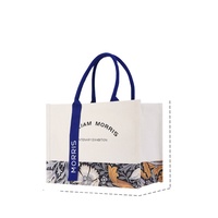 Sac fourre-tout en toile à motif Morris, grande capacité, tendance, avec logo personnalisé imprimé, sac fourre-tout pour la promotion publicitaire
