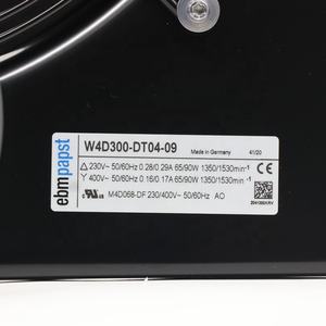 Ventilador Axial de Refrigeración para Gabinete Eléctrico ebmpapst W4D300-DA04-09 W4D300-DT04-09, 230V CA, 67W, 0.29A, 1360 RPM, con Rodamiento de Bolas - Product Image 5