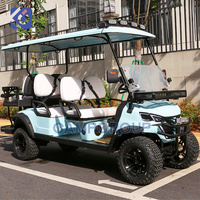 Chariot de golf 6 places levé 72V au lithium tout-terrain voiturette de golf Buggy à essence moderne de luxe à essence