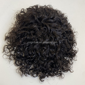 Calza capelli indiani base di pizzo riccio 100% capelli umani protesi da <span class=keywords><strong>uomo</strong></span> sistema <span class=keywords><strong>parrucca</strong></span> da <span class=keywords><strong>uomo</strong></span> - Product Image 2