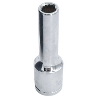 Clé à douille métrique longue en acier au chrome-vanadium standard allemand 12 points 12,5 mm