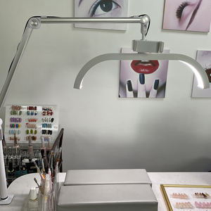 Lampe de bureau LED à <span class=keywords><strong>pince</strong></span> <span class=keywords><strong>en</strong></span> C pour manucure professionnelle, éclairage de table avec bras réglable 20W, intensité variable pour salon de manucure - Product Image 5