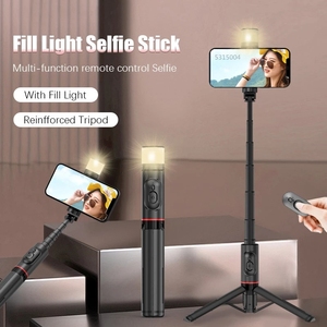 Trípode de teléfono BT inalámbrico portátil con luz de relleno de <span class=keywords><strong>palo</strong></span> de <span class=keywords><strong>Selfie</strong></span> telescópico Flexible para <span class=keywords><strong>Huawei</strong></span> para iPhone 13 Android para Xiaomi - Product Image 4