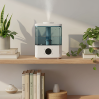 Humidificateur ultrasonique à brume fraîche GEMEO B2B électrique 4,5 L, diffuseur d'huiles essentielles silencieux pour usage hôtelier avec buse rotative à 360°