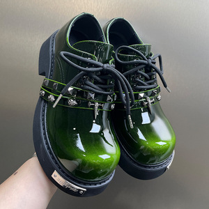 63177 Nouvelles chaussures plateforme décontractées pour hommes, style punk, à bout large, rehaussantes, type Derby, <span class=keywords><strong>en</strong></span> <span class=keywords><strong>cuir</strong></span> à semelle épaisse - Product Image 4