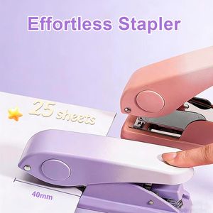 <span class=keywords><strong>Agrafeuse</strong></span> manuelle portable légère en plastique HUACHI, <span class=keywords><strong>sans</strong></span> agrafes, capacité de 24/6-80 pièces, pour un travail simplifié - Product Image 2