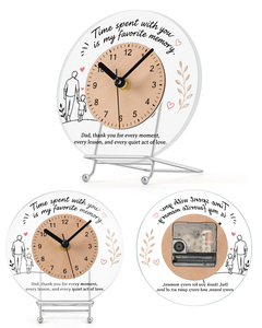 Custom Acrylic <b>Clock</b> UV Printed Round Desk <b>Clock</b> Personalized Home <b>Decor</b> Corporate Gift - Product Image 4