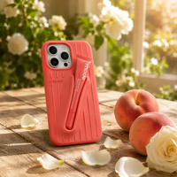 Nouvelle coque de téléphone en silicone en forme de valise à maquillage, compatible avec la série iPhone, anti-chute et avec compartiment pour gloss.