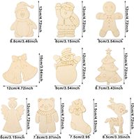 Houten Kerst Ornamenten Unfinished Hout Plakjes Ornamenten Opknoping Ornamenten Voor Kinderen Diy Ambachten