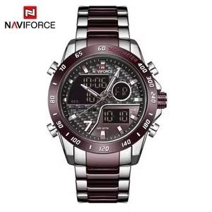 New NAVIFORCE 9171 Luxury Digital <b>LED</b> Wristwatch Luminous Male Waterproof Men's Quartz Watches Original Stainless Steel <b>Clock</b> - Product Image 1
