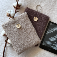 Couverture de livre en coton anti-poussière en peluche, pochette de livre, sac de rangement pour Kindle
