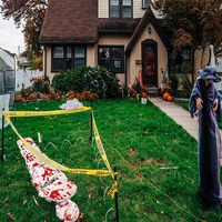 Nouvelles décorations d'Halloween en plastique, faux corps, ornements suspendus pour l'extérieur, ambiance de maison hantée, scène de salle d'évasion