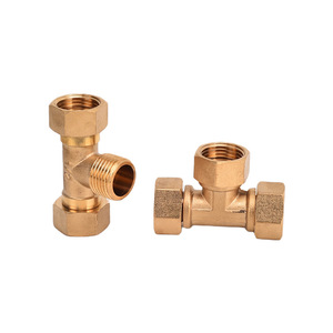 Raccord en T tout cuivre Huhan Pipe Industry, filetage interne et externe, connecteur de tuyau pour chauffe-eau, raccords de plomberie - Product Image 4