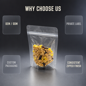Sacchetti con Zip Trasparenti per Alimenti, Personalizzabili in Varie Dimensioni per Snack e Cereali - Product Image 3