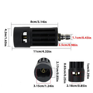 Accessoire Lance <span class=keywords><strong>Karcher</strong></span> K 1/4'' à connexion rapide en acier inoxydable et plastique pour pistolet de lavage, pièce de rechange femelle OEM pour nettoyeur haute pression électrique - Product Image 2