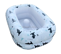 Inflatable Baby Bathtub Mini Portable Toddler Inflatable Bathtub Non Slip Infant Shower Basin for Kids Bath Best Gift