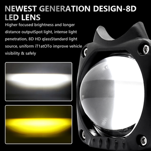 LELANPU Baja Lighting Bike Slim Lightbar Covers <span class=keywords><strong>Micro</strong></span> 12volt Red Motorcycle Led Laser Projector 1 Lens Work Spotlights for Hella - Product Image 4