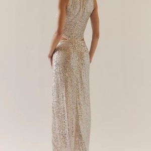 Vestido Maxi de Lentejuelas para Mujer, Diseño 2025, Primavera-Verano, Sin Mangas, Sexy, Ajustado a la Cadera - Product Image 3