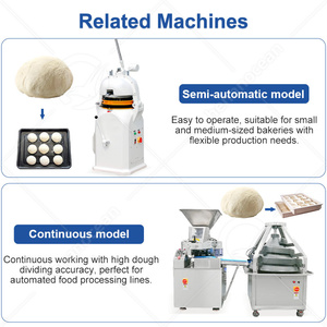 Máquina Comercial OCEAN para Formar Bolas de Masa de Galletas, Pizza, <span class=keywords><strong>Pan</strong></span> Pita, Roti, Divisora y Redondeadora de Masa Continua - Product Image 5