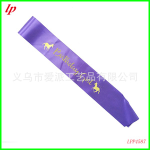 Pink Birthday Girl Sash With <b>Black</b> Stars For Childrens Birthday Parties LPP4589 - Product Image 4