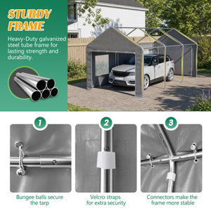 Waterproof Outdoor <b>Tent</b> with UV Protection and Tear-Resistant PE Fabric Rectangular Shelter <b>for</b> <b>Garden</b> Use - Product Image 1