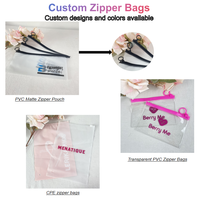 Sac à fermeture éclair en PVC transparent personnalisé avec impression offset pour l'emballage de cosmétiques, de bijoux et de cadeaux